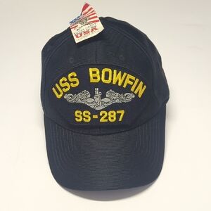 USS Bowfin Navy Blue Cap
